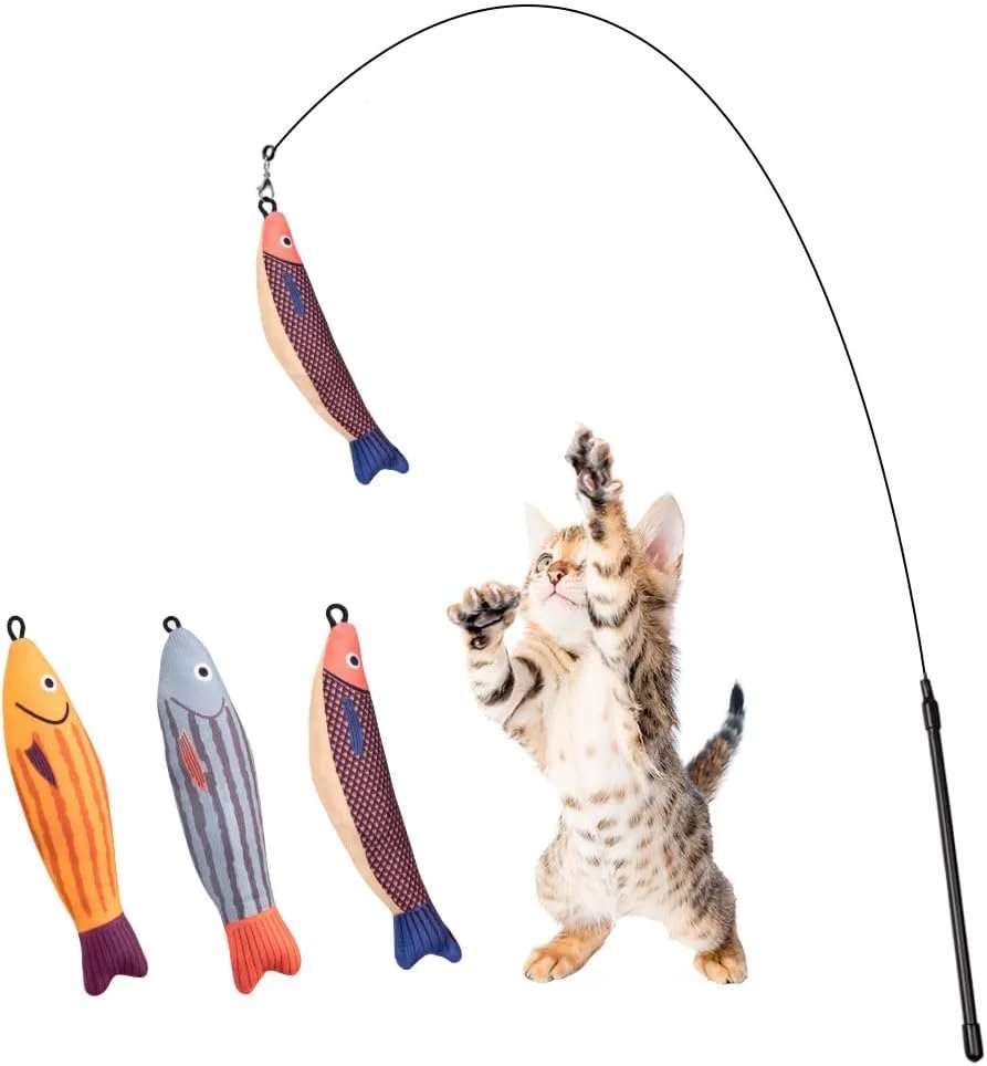 Pet Supplies Toys for Pets Fish Soft Durable Interactive Cat Kicker Toys Fish Shape Catnip Chewing Interactive Movement Toy