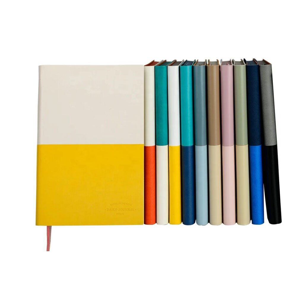 Wholesale Stationery Cute Custom Logo PU Leather Journal Note Books Diary Softcover School Supplier A5 Meeting School Notebooks