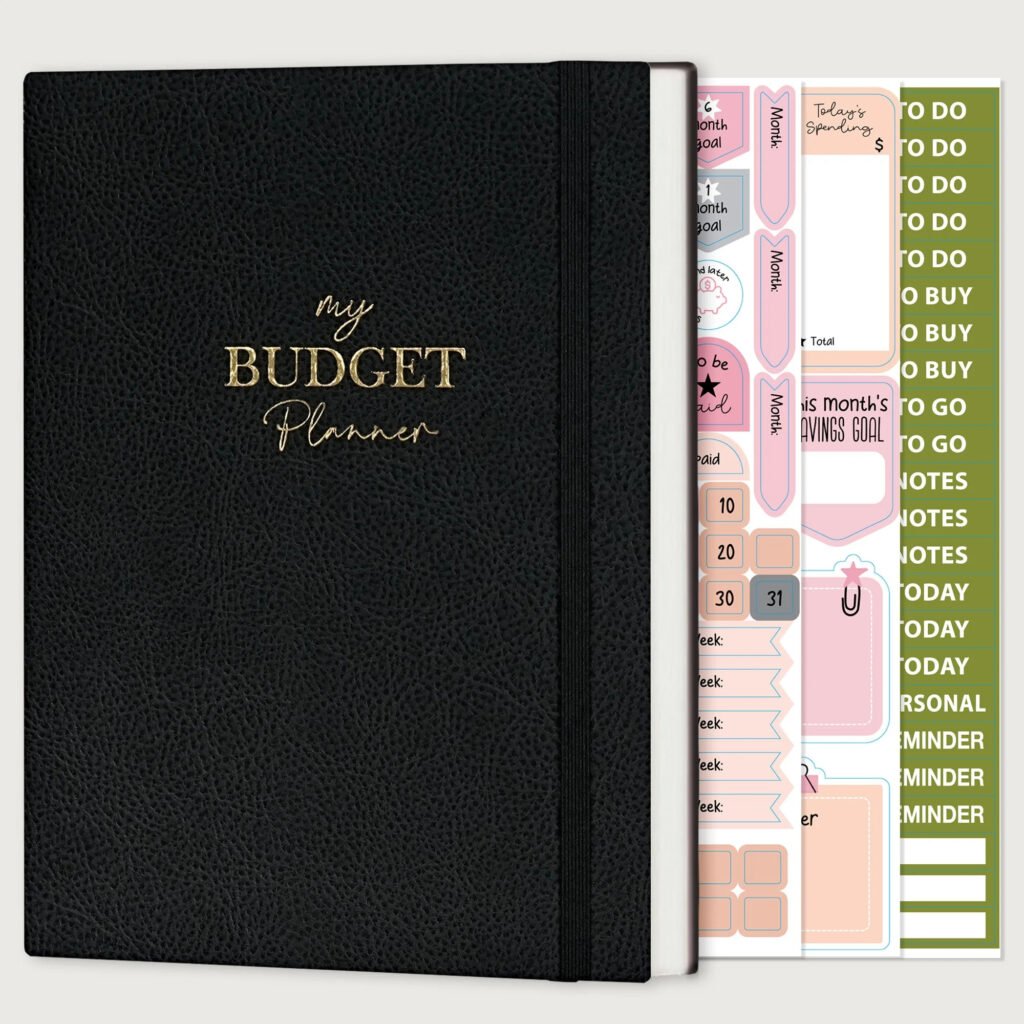 Surevan Hot Trending Products A5 Budget Planner Low MOQ Financial Books Custom Printing Logo Journaling Notebook With Stickers