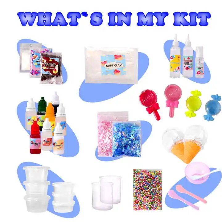 Huiye Eco-Friendly Non-Toxic Unicorn DIY Foam Slime Kit Children&apos;s Educational Clay Crystal Mud Toy